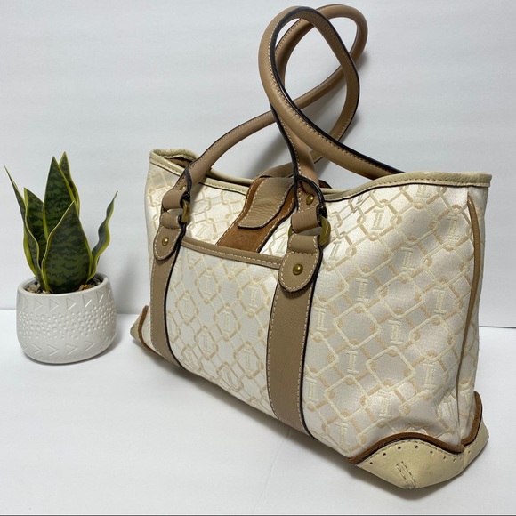 Tignanello Handbags - Tignanello canvas Leather Hand/Shoulder bag